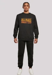F4NT4STIC Sweatshirt Ski More Worry Less Rot/Schwarz/Grau/Rosa