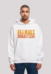 F4NT4STIC Kapuzenpullover Ski More Worry Less Grau/Weiß/Rot