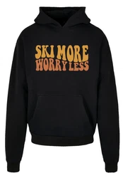 F4NT4STIC Kapuzenpullover Ski More Worry Less Schwarz/Grau
