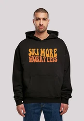 F4NT4STIC Kapuzenpullover Ski More Worry Less Schwarz/Grau