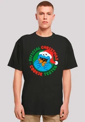 F4NT4STIC T-Shirt Sesamstrasse Weihnachten Keks Tester Grau/Grün/Braun/Mischfarben/Schwarz