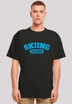 F4NT4STIC T-Shirt Skiing Season Winter Sport Türkis/Schwarz/Beige