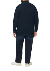 s.Oliver Strickpullover mit Troyer-Kragen Dunkelblau/Hellblau/Rot/Blau/Braun