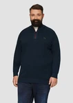 s.Oliver Strickpullover mit Troyer-Kragen Dunkelblau/Hellblau/Rot/Blau/Braun