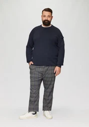s.Oliver Jog-Chino Regular mit Webstruktur Dunkelblau/Grau/Rot