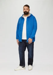 s.Oliver Allwetterjacke Hoodie mit Print Blau/Hellblau
