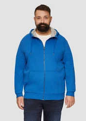 s.Oliver Allwetterjacke Hoodie mit Print Blau/Hellblau