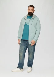 s.Oliver Allwetterjacke Hoodie mit Print Hellblau/Hellgrün/Türkis