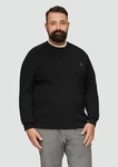 s.Oliver Strickpullover mit Nahtdetails und Logo Schwarz/Braun/Weiß