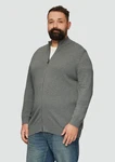 s.Oliver Outdoorjacke Strickjacke mit Stehkragen Dunkelgrau/Grau/Hellgrau