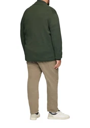 s.Oliver Outdoorjacke Strickjacke mit Stehkragen Dunkelgrün/Grün