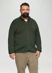 s.Oliver Outdoorjacke Strickjacke mit Stehkragen Dunkelgrün/Grün