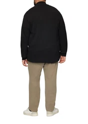 s.Oliver Outdoorjacke Strickjacke mit Stehkragen Schwarz/Rot/Braun