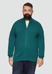 s.Oliver Outdoorjacke Strickjacke mit Stehkragen Türkis/Grün/Dunkelgrün