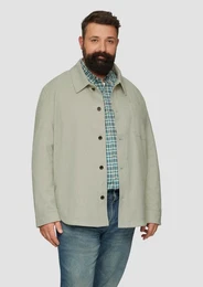 Outdoorjacke Gefttertes Overshirt in Wolloptik mit Eingrifftaschen Blende