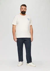 s.Oliver Stoffhose Regular Chino Webstruktur Weiß/Hellblau/Creme/Blau