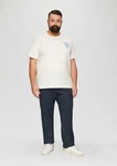s.Oliver Stoffhose Regular Chino Webstruktur Weiß/Hellblau/Creme/Blau