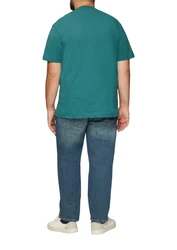 s.Oliver Crew-Neck Shirt mit Frontprint Grün/Türkis/Braun