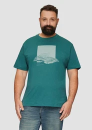Kurzarmshirt Crew-Neck-Shirt mit Frontprint