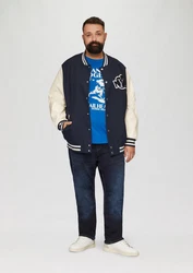 s.Oliver Crew-Neck Shirt mit Frontprint Hellblau/Blau/Gelb