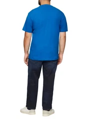 s.Oliver Crew-Neck Shirt mit Frontprint Hellblau/Blau/Gelb