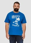 s.Oliver Crew-Neck Shirt mit Frontprint Hellblau/Blau/Gelb
