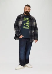 s.Oliver Crew-Neck Shirt mit Frontprint Dunkelblau/Gelb/Dunkelgrün/Grün/Blau