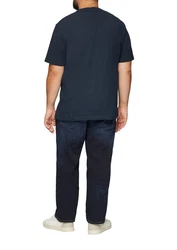 s.Oliver Crew-Neck Shirt mit Frontprint Dunkelblau/Gelb/Dunkelgrün/Grün/Blau