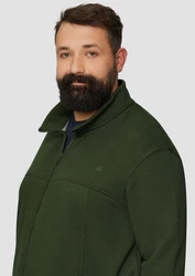 s.Oliver Allwetterjacke Sweatjacke mit Stehkragen Dunkelgrün/Grün