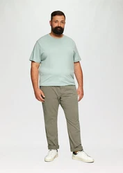 s.Oliver Stoffhose Regular Chino-Jogger mit elastischem Bund Garment Dye Hellgrün/Khaki/Dunkelgrün/Grün/Braun