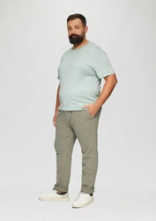 s.Oliver Stoffhose Regular Chino-Jogger mit elastischem Bund Garment Dye Hellgrün/Khaki/Dunkelgrün/Grün/Braun