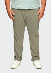 s.Oliver Stoffhose Regular Chino-Jogger mit elastischem Bund Garment Dye Hellgrün/Khaki/Dunkelgrün/Grün/Braun