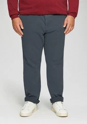 s.Oliver Stoffhose Regular Chino-Jogger mit elastischem Bund Garment Dye Dunkelrot/Bordeaux/Rot