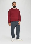 s.Oliver Stoffhose Regular Chino-Jogger mit elastischem Bund Garment Dye Dunkelrot/Bordeaux/Rot