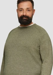 s.Oliver Strickpullover Dunkelgrün/Khaki/Grün