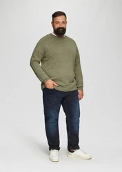 s.Oliver Strickpullover Dunkelgrün/Khaki/Grün