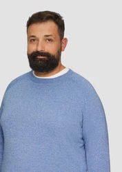 s.Oliver Strickpullover Hellblau/Grau/Blau