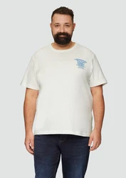 s.Oliver T-Shirt mit Frontprint Artwork Weiß/Hellblau