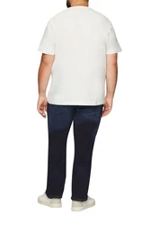 s.Oliver T-Shirt mit Frontprint Artwork Weiß/Hellblau