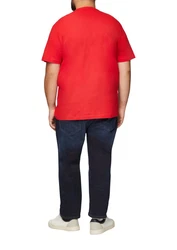 s.Oliver T-Shirt mit Frontprint Artwork Rot/Braun