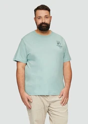 s.Oliver T-Shirt mit Frontprint Artwork Grün/Türkis/Hellgrün/Braun