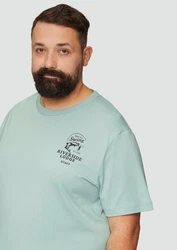 s.Oliver T-Shirt mit Frontprint Artwork Grün/Türkis/Hellgrün/Braun
