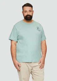 Kurzarmshirt Baumwollshirt mit Frontprint Artwork