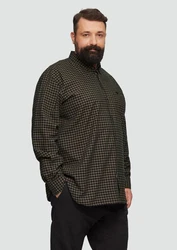 s.Oliver Langarmhemd Regular Fit Button-Down-Kragen Dunkelgrün/Grün/Rot/Braun