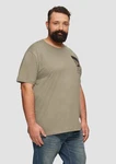 s.Oliver Kurzarmshirt mit Frontprint Dunkelgrün/Khaki/Braun
