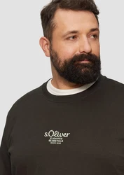 s.Oliver Langarmshirt mit Logo Dunkelgrün/Khaki/Schwarz/Grün