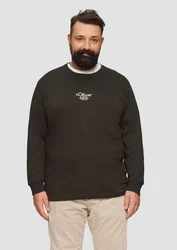 s.Oliver Langarmshirt mit Logo Dunkelgrün/Khaki/Schwarz/Grün