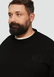 s.Oliver Relaxed-Fit Sweatshirt mit Ärmeltasche Stickerei Schwarz/Braun/Rot
