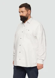 Langarmhemd Regular Fit: Kariertes Hemd mit Button-Down-Kragen Artwork