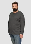 s.Oliver Langarmshirt Jersey mit Logo-Print Dunkelgrau/Grau